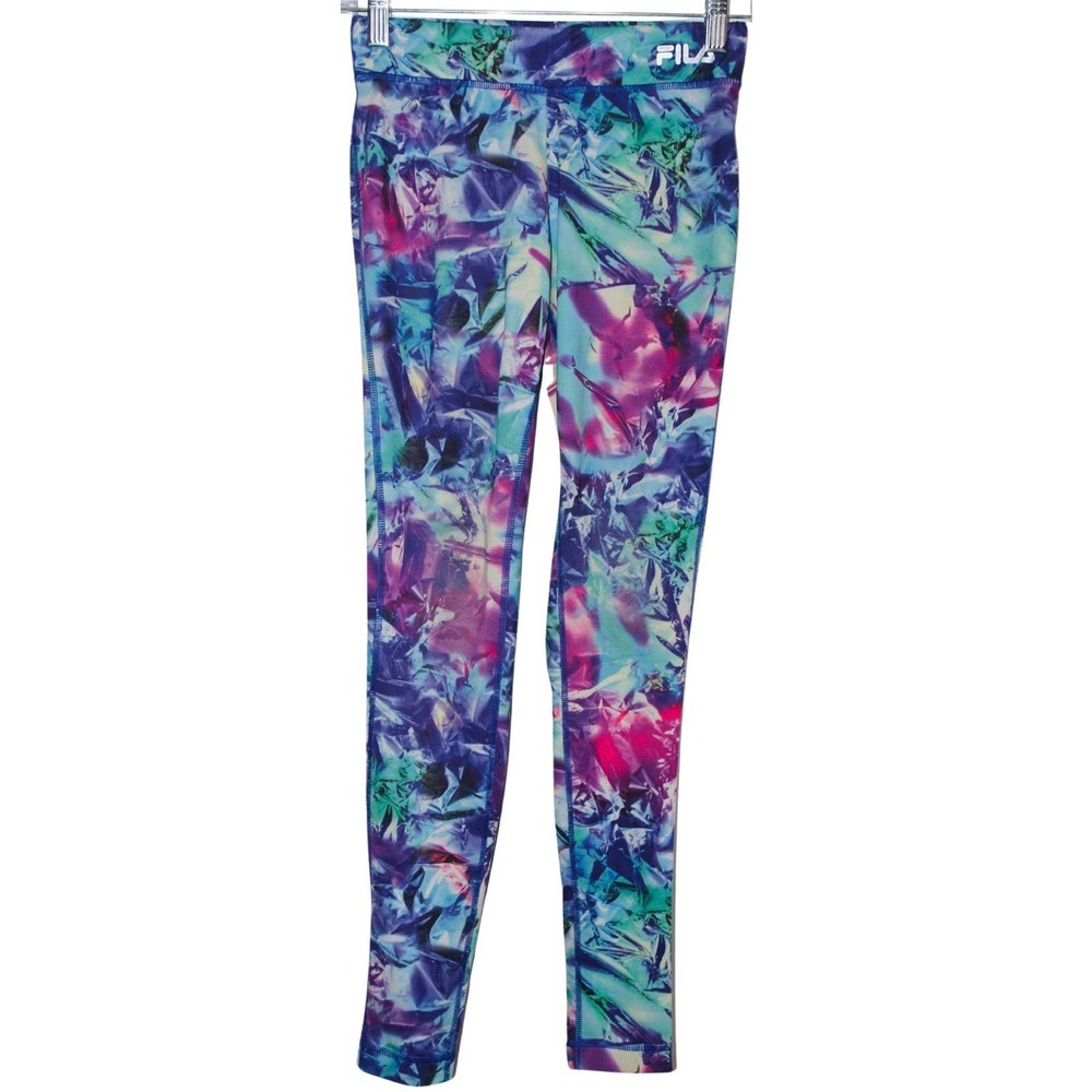 Women's FILA Blue Green Purple White Gray Full Length Leggings Yoga Pants Size M